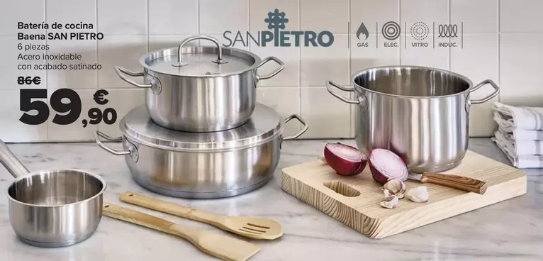 Oferta de San Pietro - Batería De Cocina Baena  por 59,9€ en Carrefour