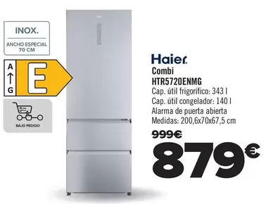 Oferta de Haier - Combi HTR5720ENMG por 879€ en Carrefour