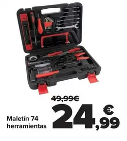 Oferta de Maletín 74 Herramientas por 24,99€ en Carrefour