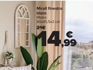 Oferta de Espejo Ventana Blanco por 14,99€ en Carrefour