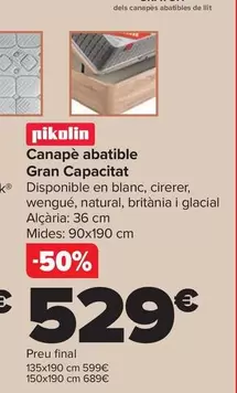 Oferta de Pikolin - Arcon Gran Capacidad por 529€ en Carrefour