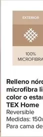 Oferta de Tex Home - Relleno Nordico Microfibra Liso Color O Estampado por 25€ en Carrefour