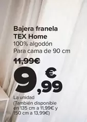 Oferta de Tex Home - Bajera Franela por 9,99€ en Carrefour