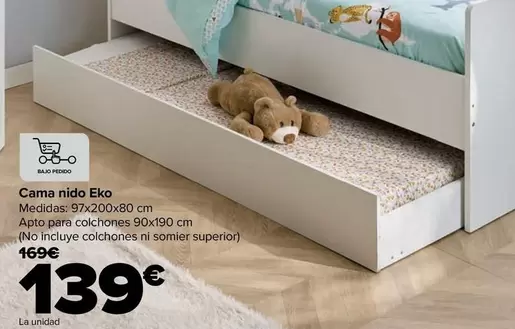 Oferta de Cama Nido Eko por 139€ en Carrefour