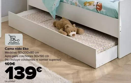 Oferta de Cama Nido Eko por 139€ en Carrefour