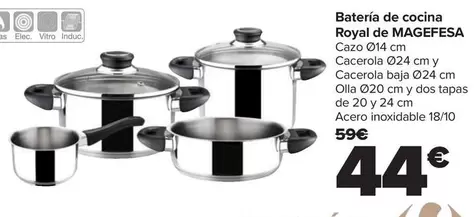 Oferta de Magefesa - Batería De Cocina Royal  por 44€ en Carrefour