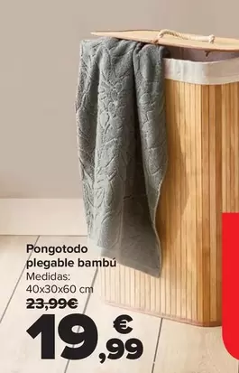 Oferta de Pongotodo Plegable Bambu por 19,99€ en Carrefour