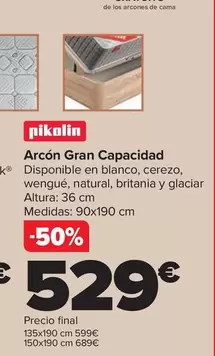 Oferta de Pikolin - Arcon Gran Capacidad por 529€ en Carrefour