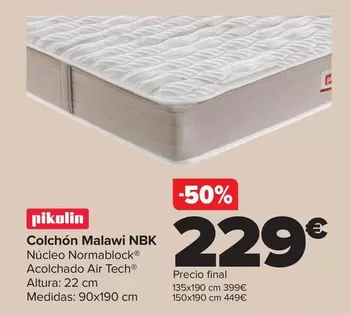 Oferta de Pikolin - Colchon Malawi Nbk por 229€ en Carrefour