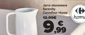 Oferta de Carrefour Home - Jarra Stoneware Serenity  por 9,99€ en Carrefour