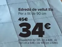 Oferta de Edredón Velour Liso por 34€ en Carrefour