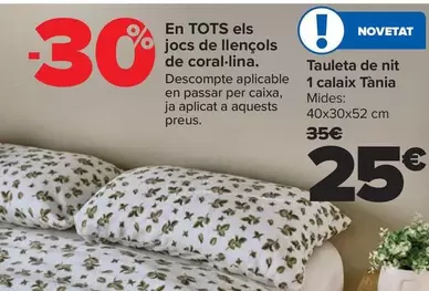 Oferta de Tania - Mesita De Noche 1 Cajon  por 25€ en Carrefour