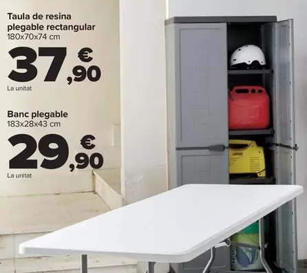 Oferta de Mesa Resina Plegable Rectangular por 37,9€ en Carrefour