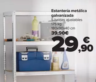 Oferta de Estantería Metalica Galvanizada por 29,9€ en Carrefour