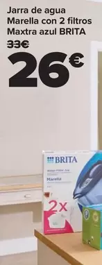 Oferta de Brita - Jarra De Agua Marella Con 2 Filtros Maxtra Azul por 26€ en Carrefour