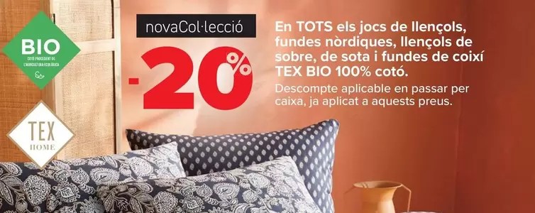 Oferta de Tex Bio - En Todos Los Juegos De Sabanas Fundas Nordicas , Encimeras , Bajeras Y Fundas De Almohada 100% Algodon  en Carrefour