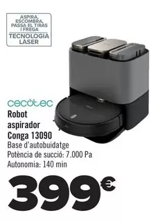 Oferta de Cecotec - Robot Aspirador Conga 13090 por 399€ en Carrefour