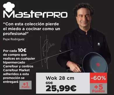 Oferta de Masterpro - Wok 28 Cm por 25,99€ en Carrefour