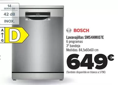 Oferta de Lavavajillas SMS4HMI07E por 649€ en Carrefour