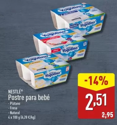 Oferta de Nestlé - Postre Para Bebe por 2,51€ en ALDI