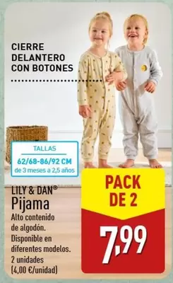 Oferta de Lily & Dan - Pijama por 7,99€ en ALDI