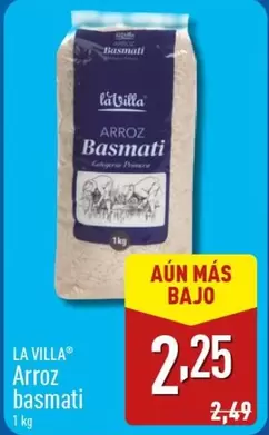 Oferta de La Villa - Arroz Basmati por 2,25€ en ALDI