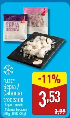 Oferta de Flete - Sepia/ Calamar Troceado por 3,53€ en ALDI