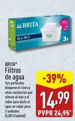 Oferta de Brita - Filtros De Agua por 14,99€ en ALDI