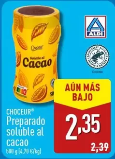 Oferta de Choceur - Preparado Soluble Al Cacao por 2,35€ en ALDI