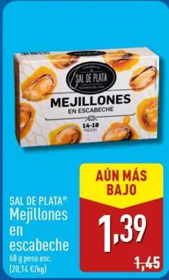 Oferta de Sal De Plata - Mejillones En Escabeche por 1,39€ en ALDI