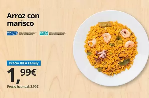 Oferta de Arroz Con Marisco por 1,99€ en IKEA