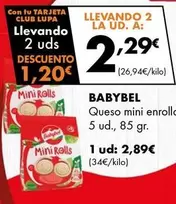 Oferta de Babybel - Queso Mini Enrollados por 2,89€ en Supermercados Lupa