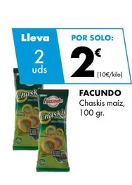 Oferta de Facundo - Chaskis Maiz por 2€ en Supermercados Lupa