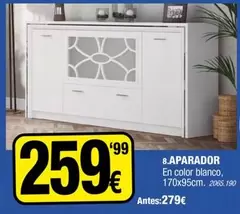 Oferta de Blanco - Aparador por 259,99€ en Rapimueble