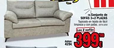 Oferta de Conjunto De Sofas 3+2 Plazas por 399,99€ en Rapimueble