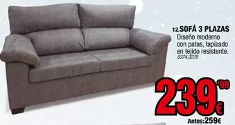 Oferta de Sofa 3 Plazas por 239,99€ en Rapimueble