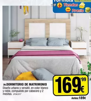 Oferta de Blanco - Dormitorio De Matrimonio por 169,99€ en Rapimueble