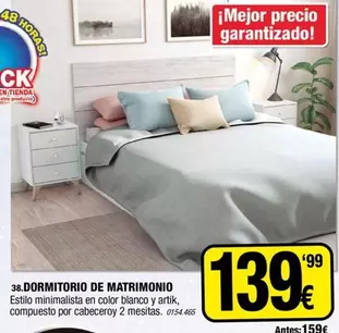 Oferta de Blanco - Dormitorio De Matrimonio por 139,99€ en Rapimueble