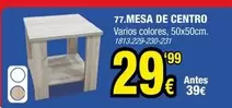 Oferta de Mesa De Centro por 29,99€ en Rapimueble