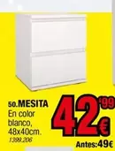 Oferta de Blanco - Mesita por 42,99€ en Rapimueble