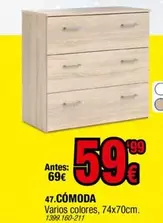 Oferta de Cómoda por 59,99€ en Rapimueble