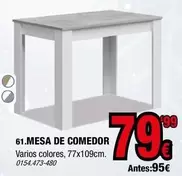 Oferta de Mesa De Comedor por 79,99€ en Rapimueble