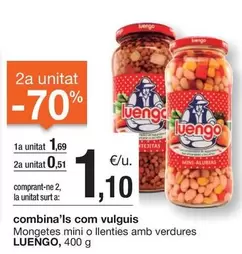 Oferta de Luengo - Mongetes Mini O Llenties Amb Verdures por 1,69€ en BonpreuEsclat