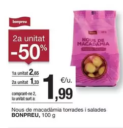 Oferta de Bonpreu - Nous De Macadamia Torrades I Salades por 2,65€ en BonpreuEsclat