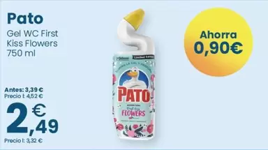 Oferta de Pato - Gel WC First Kiss Flowers por 2,49€ en Clarel