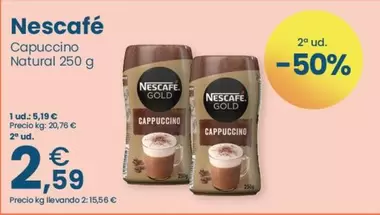 Oferta de Nescafé - Capuccino Natural por 5,19€ en Clarel