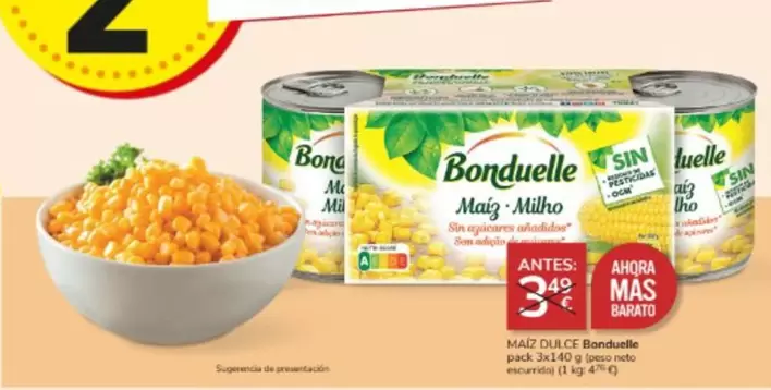 Oferta de Bonduelle - Maiz Dulce Roquelle por 3€ en Consum