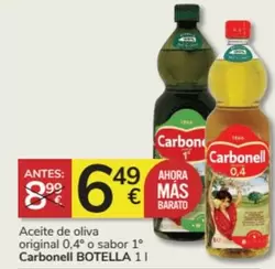 Oferta de Carbonell - Aceite De Oliva Original 0,4 O Sabor 1 por 6,49€ en Consum