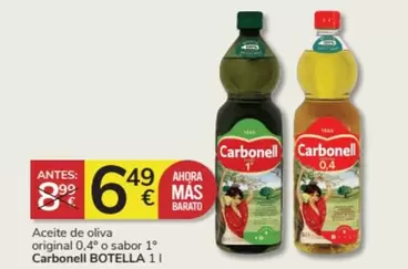 Oferta de Carbonell - Aceite De Oliva Original 0,4 O Sabor 1 por 6,49€ en Consum