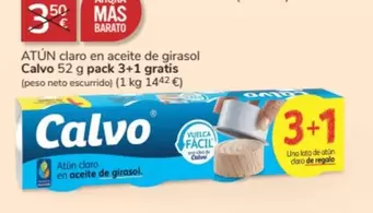 Oferta de Calvo - Atun Claro En Aceite De Girasol por 3,5€ en Consum